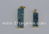 NGP3946 10*25mm - 12*45mm rectangle druzy agate pendants wholesale