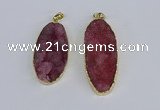 NGP3965 22*45mm - 25*50mm oval druzy agate pendants wholesale