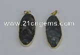NGP3969 22*45mm - 25*50mm oval druzy agate pendants wholesale