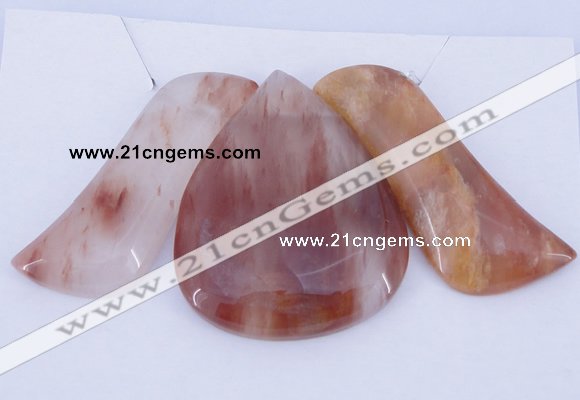 NGP40 Fashion red quartz gemstone pendants set jewelry wholesale