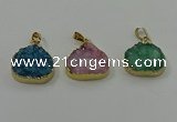 NGP4088 18*22mm - 20*24mm flat teardrop druzy quartz pendants