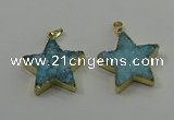 NGP4094 30*32mm - 32*35mm star druzy quartz pendants wholesale