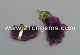 NGP4133 25*35mm - 40*50mm freeform druzy quartz pendants wholesale