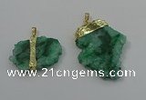 NGP4135 25*35mm - 40*50mm freeform druzy quartz pendants wholesale