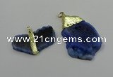 NGP4136 25*35mm - 40*50mm freeform druzy quartz pendants wholesale