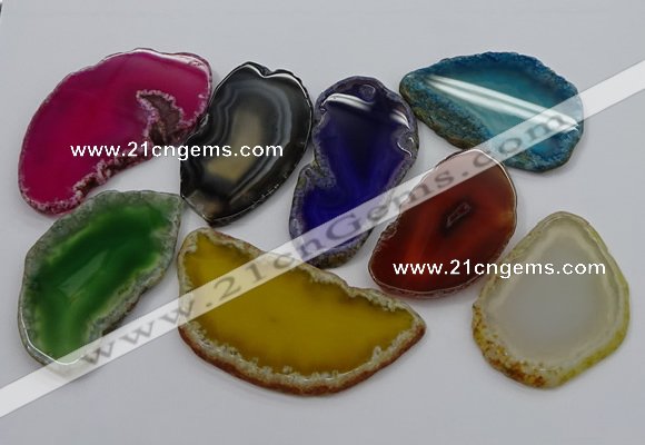 NGP4253 30*50mm - 45*75mm freefrom agate pendants wholesale