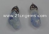 NGP4287 10*30mm - 15*45mmmm nuggets plated quartz pendants