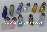 NGP4302 10*30mm - 15*45mmmm nuggets plated quartz pendants