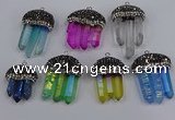 NGP4341 22*30mm - 25*35mm sticks white crystal pendants