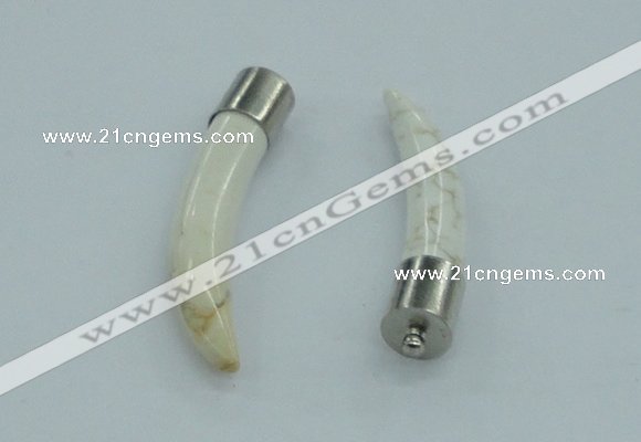 NGP4500 9*50mm - 9*55mm horn white turquoise pendants wholesale