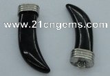 NGP4529 15*55mm - 15*60mm horn black turquoise pendants wholesale