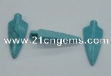NGP4532 21*52mm - 22*55mm arrowhead turquoise pendants wholesale