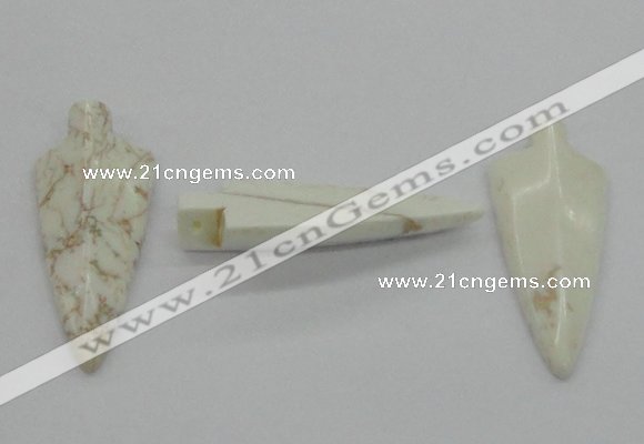 NGP4533 21*52mm - 22*55mm arrowhead turquoise pendants wholesale