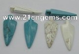 NGP4534 21*52mm - 22*55mm arrowhead turquoise pendants wholesale