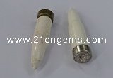 NGP4546 15*56mm bullet-shaped white howlite turquoise pendants