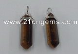 NGP5016 8*30mm sticks yellow tiger eye pendants wholesale