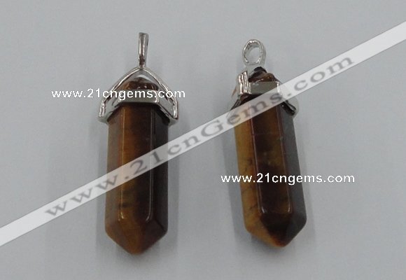 NGP5016 8*30mm sticks yellow tiger eye pendants wholesale
