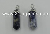 NGP5018 8*30mm sticks sodalite gemstone pendants wholesale