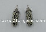 NGP5020 8*30mm sticks dalmatian gemstone pendants wholesale