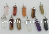 NGP5022 8*30mm sticks mixed gemstone pendants wholesale