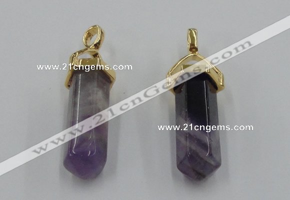 NGP5029 8*30mm sticks amethyst gemstone pendants wholesale