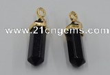 NGP5032 8*30mm sticks blue goldstone pendants wholesale