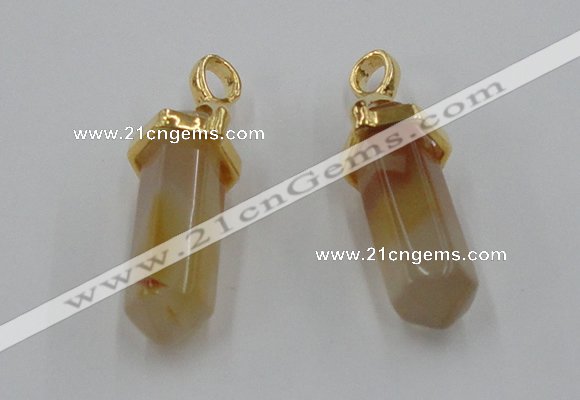 NGP5036 8*30mm sticks agate gemstone pendants wholesale