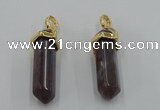 NGP5037 8*30mm sticks Indian agate gemstone pendants wholesale