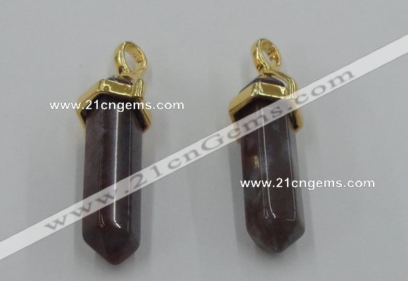 NGP5037 8*30mm sticks Indian agate gemstone pendants wholesale