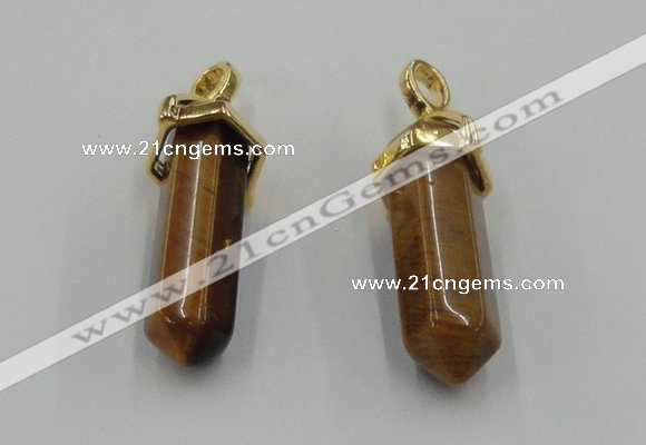 NGP5041 8*30mm sticks yellow tiger eye pendants wholesale