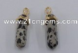 NGP5045 8*30mm sticks dalmatian gemstone pendants wholesale