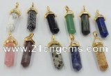 NGP5048 8*30mm sticks mixed gemstone pendants wholesale