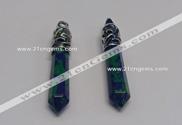 NGP5406 10*65mm sticks synthetic lapis lazuli pendants wholesale