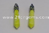 NGP5417 10*65mm sticks lemon jade gemstone pendants wholesale