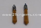 NGP5424 10*65mm sticks brown goldstone pendants wholesale