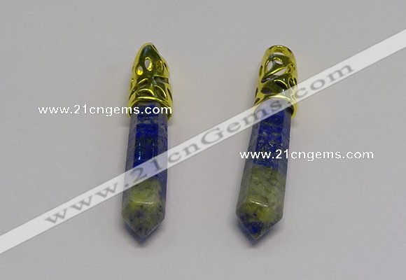 NGP5442 10*65mm sticks lapis lazuli gemstone pendants wholesale