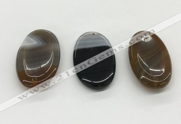 NGP5505 28*50mm oval agate gemstone pendants wholesale