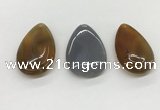 NGP5506 30*50mm flat teardrop agate gemstone pendants