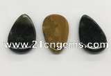 NGP5510 30*50mm flat teardrop ocean agate pendants wholesale