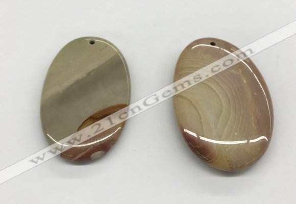 NGP5519 35*50mm oval ocean jasper pendants wholesale