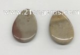 NGP5520 35*50mm flat teardrop ocean jasper pendants wholesale