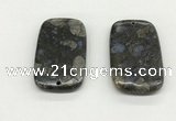 NGP5530 35*55mm rectangle grey opal gemstone pendants