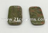 NGP5534 35*55mm rectangle unakite gemstone pendants