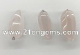 NGP5541 14*40mm - 23*58mm teardrop rose quartz pendants