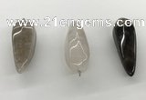 NGP5542 14*40mm - 23*58mm teardrop smoky quartz pendants