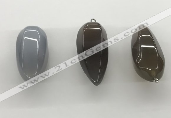 NGP5545 14*40mm - 23*58mm teardrop agate gemstone pendants