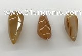 NGP5553 14*40mm - 23*58mm teardrop agate gemstone pendants