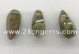 NGP5555 14*40mm - 23*58mm teardrop unakite gemstone pendants