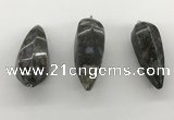 NGP5557 14*40mm - 23*58mm teardrop grey opal pendants