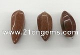 NGP5560 14*40mm - 23*58mm teardrop goldstone pendants wholesale